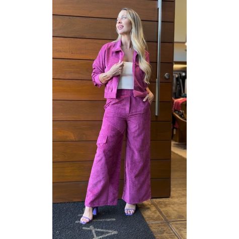 Calça Pantalona Veludo Cotelê