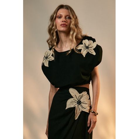 Cropped Flor de Lotus