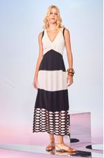 Vestido-Longo-com-Barrado-de-Trico-Preto-e-Branco-Pietra--