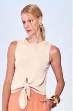 Cropped-de-Trico-com-Amarracao-Frontal-Mar---