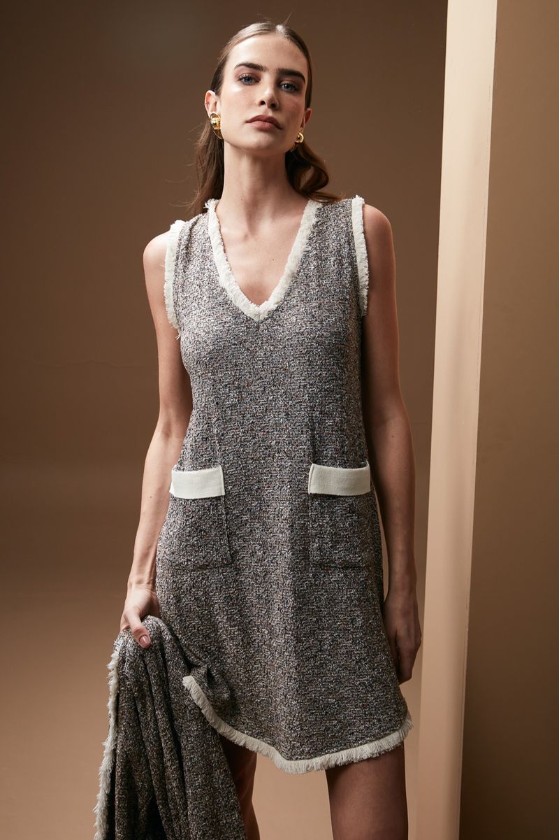 Vestido-Curto-Tweed-Trico-