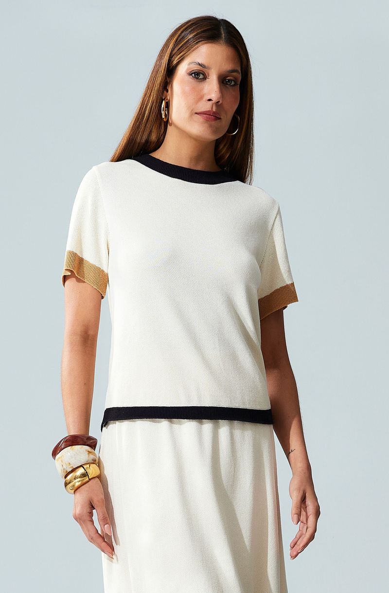 T-shirt-de-trico-tricolor-Leia--