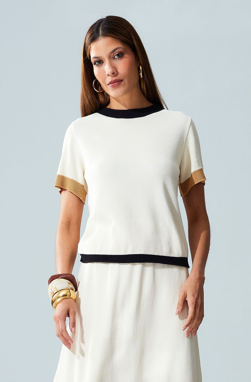 T-shirt-de-trico-tricolor-Leia--